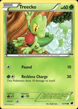 Treecko 6/116 Common Plasma Freeze Pokemon Moderately Played - Image 1