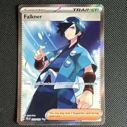 Pokemon TCG Falkner Paldea Evolved Ultra Rare Full Art Holo 251/193 2023 - Image 1