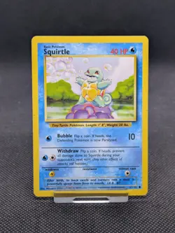 Pokemon Squirtle Base Set 63/102 Common WOTC LP EXCELLENT - Image 1