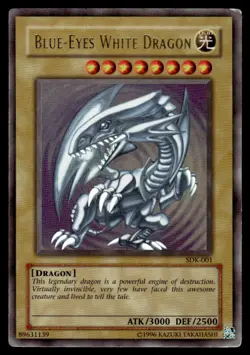Yu-Gi-Oh! Blue Eyes White Dragon #SDK-001 Heavy Play - Image 1