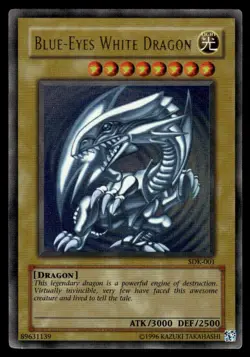 Yu-Gi-Oh! Blue Eyes White Dragon #SDK-001 Heavy Play - Image 1