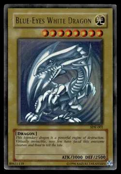 Yu-Gi-Oh! Blue Eyes White Dragon #SDK-001 Heavy Play - Image 1
