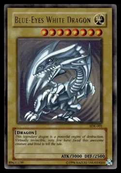 Yu-Gi-Oh! Blue Eyes White Dragon #SDK-001 Heavy Play - Image 1