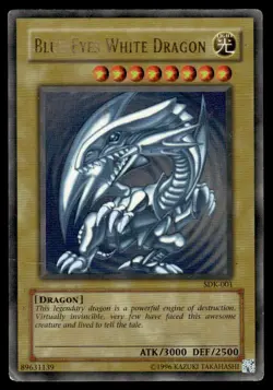 Yu-Gi-Oh! Blue Eyes White Dragon #SDK-001 Heavy Play - Image 1