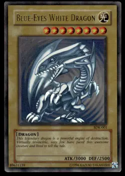 Yu-Gi-Oh! Blue Eyes White Dragon #SDK-001 Heavy Play - Image 1
