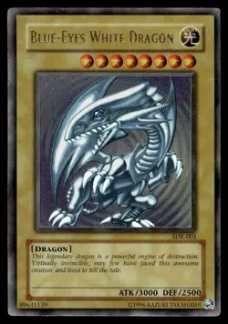 Yu-Gi-Oh! Blue Eyes White Dragon #SDK-001 Heavy Play - Image 1