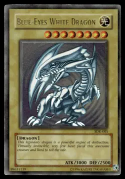 Yu-Gi-Oh! Blue Eyes White Dragon #SDK-001 Heavy Play - Image 1