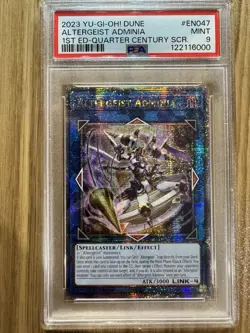Yu-Gi-Oh! TCG 2023 DUNE-EN047 Altergeist Adminia Quarter Century Secret PSA 9 - Image 1