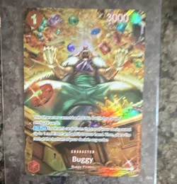 Bandai One Piece Card Game Buggy OP01-051 Super Rare Alt Art Foil Character - Image 1