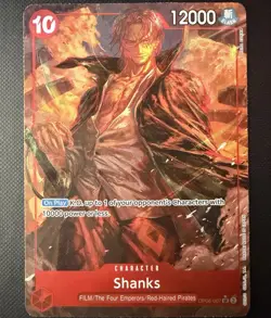 Bandai One Piece CCG Shanks OP06-007 Alt Art Foil Super Rare EN 12000 - Image 1