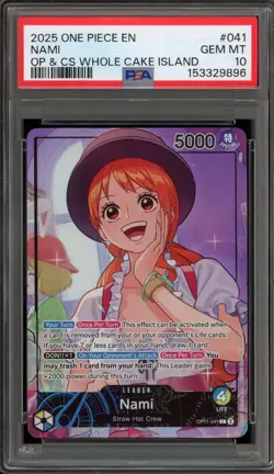 One Piece CCG Nami OP & CS Whole Cake Island OP11-041 PSA 10 Gem Mint - Image 1