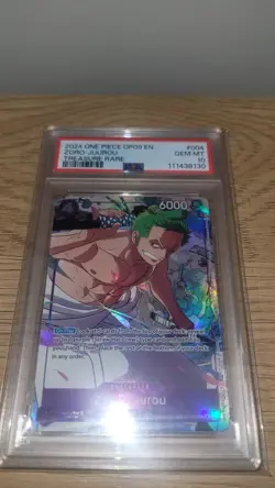 2024 One Piece OP09 EN Zoro-Juurou Treasure Rare #004 PSA10 - Image 1