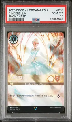 DISNEY LORCANA EN 2-RISE OF THE FLOODBORN CINDERELLA - BALLROOM SENSATION PSA 10 - Image 1