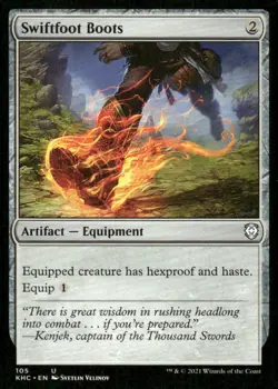 Swiftfoot Boots 105 Commander: Kaldheim MTG Magic the Gathering card - Image 1