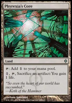 Phyrexia's Core -Foil Light Play MTG New Phyrexia - Image 1