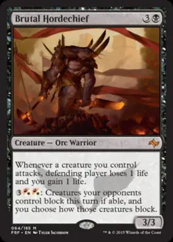 Brutal Hordechief -Foil Light Play MTG Fate Reforged - Image 1