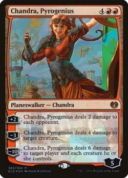 Chandra, Pyrogenius -Foil Light Play MTG Kaladesh - Image 1