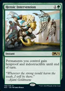 Heroic Intervention -Foil Light Play MTG Magic 2021 Core Set - Image 1