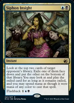 Siphon Insight -Foil Light Play MTG Innistrad: Midnight Hunt - Image 1