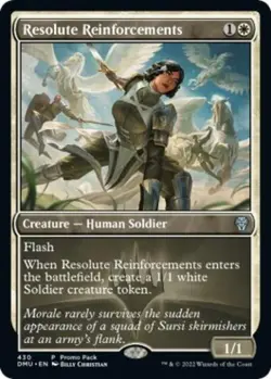 Resolute Reinforcements -Foil Light Play MTG Promo Pack: Dominaria United - Image 1