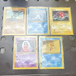 Pokemon TCG Base Set Unlimited English 5-Card Lot Non Foils Jynx+ (Near Mint) - Image 1