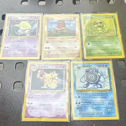 Pokemon TCG Base Set Unlimited Non Foils English 5-Card Lot Kadabra+ (Near Mint) - Image 1