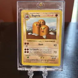 1st Edition Shadowless Dugtrio Base Set 019/102 NM/LP Pokemon Card - Image 1