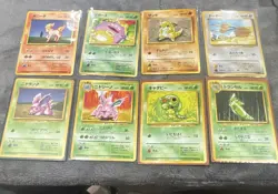 Pokemon TCG Base Set Japanese 8 Card Lot Non Foils Caterpie+ (Near Mint) - Image 1