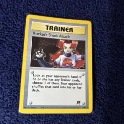 Rocket’s Sneak Attack Holo Rare Pokemon Card 16/82 Team Rocket Vintage - Image 1