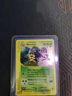 Pokemon TCG Weezing Holo Card 32/165 Rare Expedition Moderately Played - Image 1