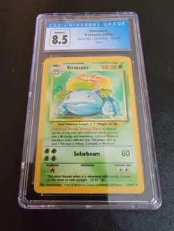VENUSAUR HOLO 1999 Pokemon Card Base Set Unlimited WOTC CGC 8.5 Mint Graded - Image 1