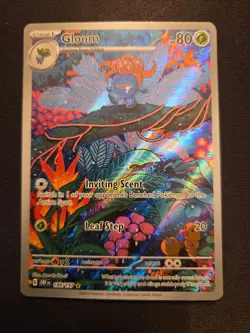Pokemon Gloom 198/197 SV03 Obsidian Flames Illustration Rare Full Art Holo Card - Image 1