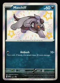 Maschiff 071 Shiny Holo Scarlet & Violet Promo Pokemon Card - Image 1