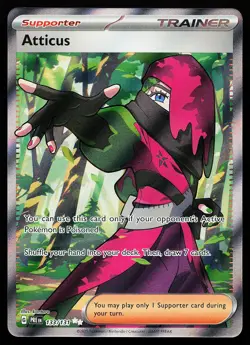 Atticus 133/131 Ultra Rare Prismatic Evolutions Pokemon Card - Image 1