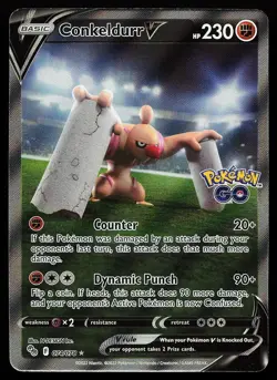 Conkeldurr V 074/078 Ultra Rare Pokemon GO Pokemon Card - Image 1