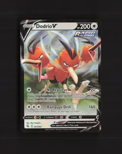 Dodrio V 201/264 Fusion Strike Ultra Rare Holo Pokemon Card LP+ - Image 1