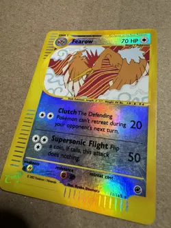 Fearow 11/165 Holo Rare Pokemon Card Expedition Base Set MP - Image 2