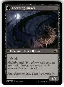 Curse of Leeches 94 Rare Innistrad: Midnight Hunt Magic: The Gathering Near Mint - Image 2