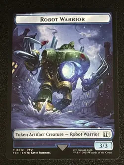 MTG Final Fantasy Emblem - Sephiroth, One-Winged Angel/Robot Warrior Token 24/12 - Image 2