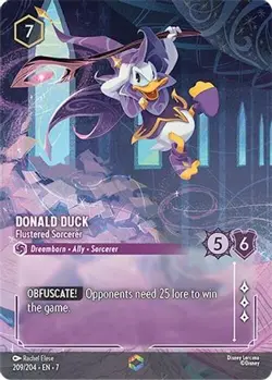 - Archazia's Island Donald Duck - Flustered Sorcerer (Enchanted) (209/204) - Enc - Image 1