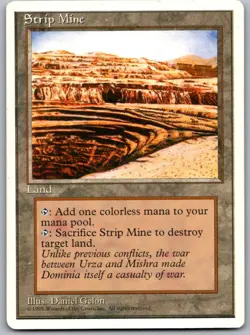 Magic the Gathering MTG Strip Mine 4th Fourth Edition Moderately Played MP - Image 1