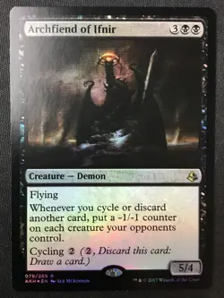 MTG Amonkhet #78 Archfiend of Ifnir FOIL LP - Image 1