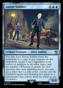 Auton Soldier 0036 Non Foil Rare Doctor Who Commander MTG Near Mint - Image 1