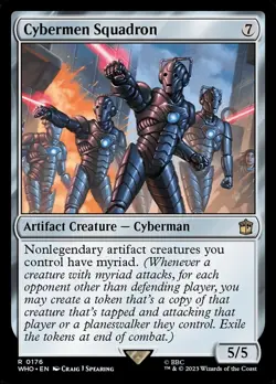 Cybermen Squadron 0176 Non Foil Rare Doctor Who Commander MTG Near Mint - Image 1