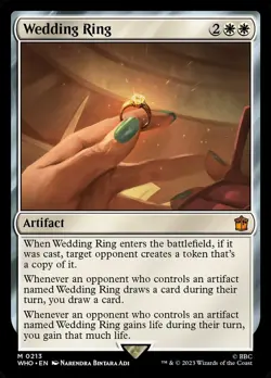 Wedding Ring 0213 Non Foil Mythic Doctor Who Commander MTG Near Mint - Image 1