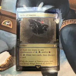 Magic: The Gathering Relic of Sauron Extended Art LOTR Mythic Legendary Artifact - Image 1