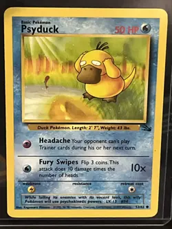 Psyduck 53/62 Fossil Regular WOTC Pokemon Card - Image 1