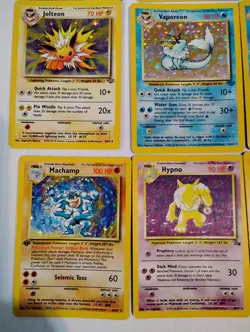 Vintage Pokemon Used Holo Card Lot Mewtwo Jolteon Kangaskhan Gyarados + More - Image 3