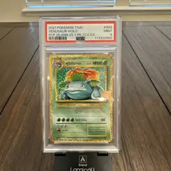 Pokemon Venusaur 002/025 Card 2021 Promo 25th Anniversary Thai S8a-PT Green Rare - Image 1