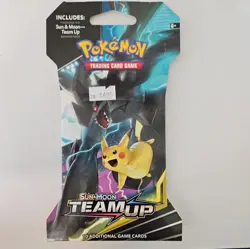 Pokemon TCG Sun & Moon Team Up Sleeved Booster Pack - Pikachu & Zekrom Art - Image 1